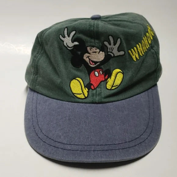 Official Disney Mickey Mouse Vintage 90s Embroidered Adult Hat Baseball Cap - Picture 2 of 13